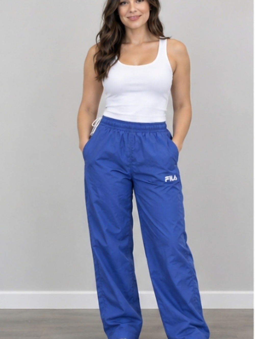 FILA Women's Blue Athletic Track Pants